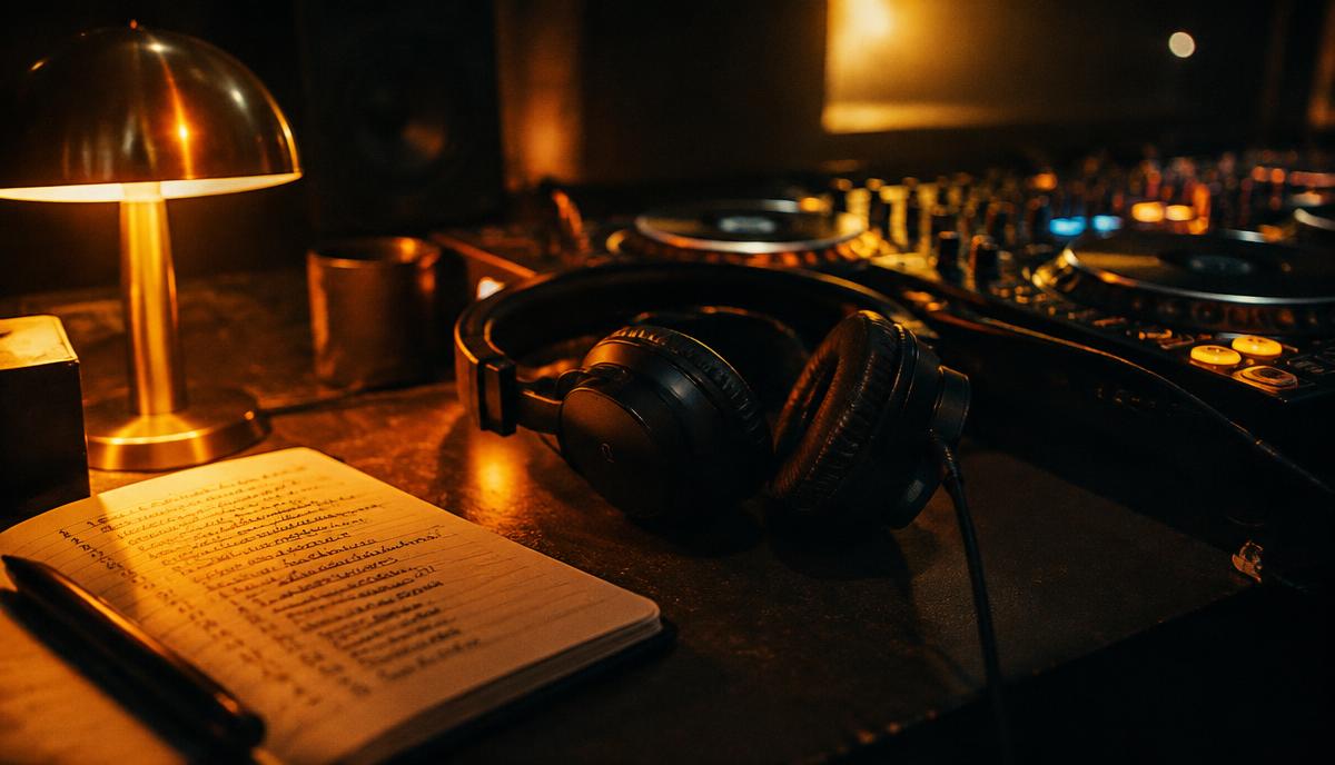 DJ-оборудование во время подготовки